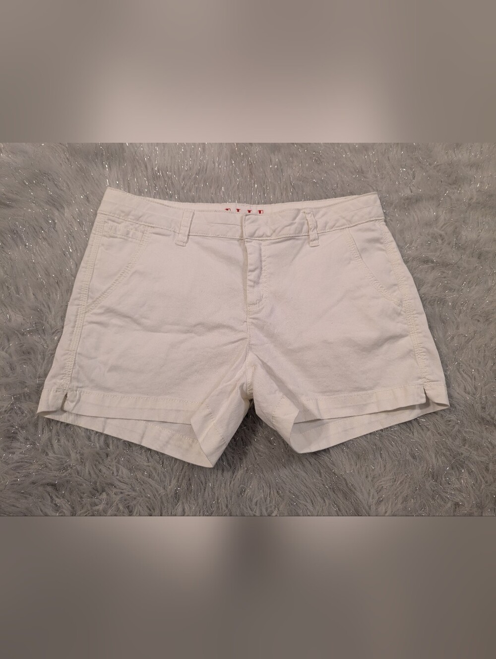 ELLE Pink and White Chino Shorts Duo Women's Size 10 - Picture 2 of 10